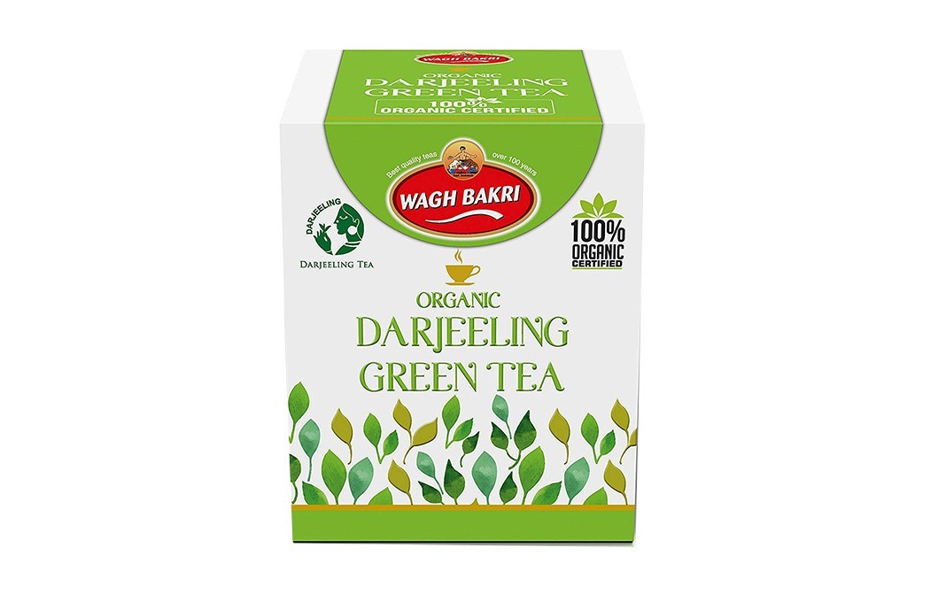 Wagh Bakri Organic Darjeeling Green Tea   Box  100 grams